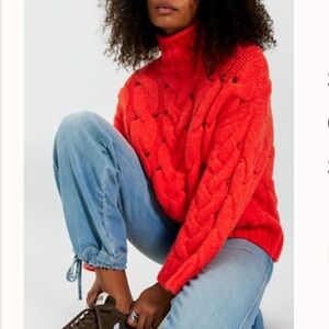 Free People Clementine softspun cable knit pullover